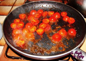 tomates cerises caramélisées