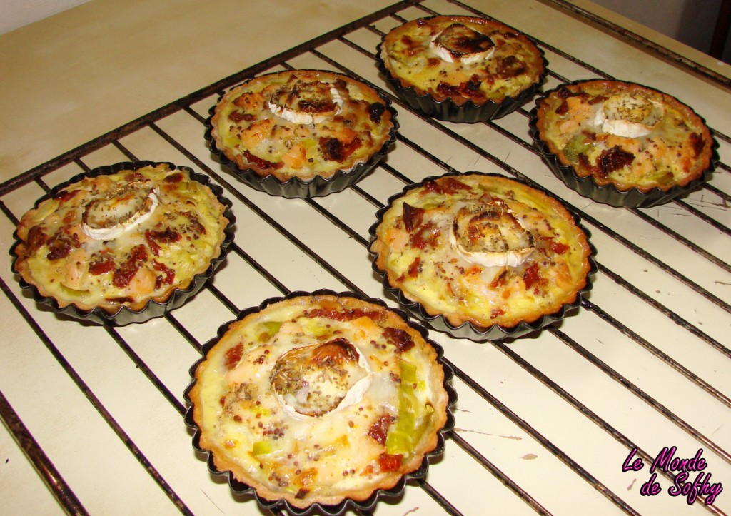 Recette de tarte au saumon, poireaux et chèvre